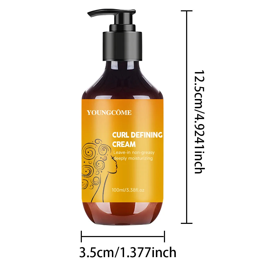 YOUNGCOME Curl Defining Cream – Anti-Frizz & Volumizing Curl Styling Cream Oasis Select 100ml