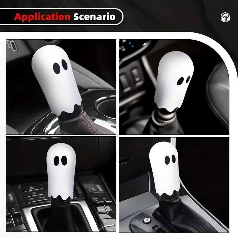New 86mm Car Halloween Cute Style Gear Shift Knob Ghost Shift Head Knob M8 M10 M12 8 Colors With Adapters Oasis Select