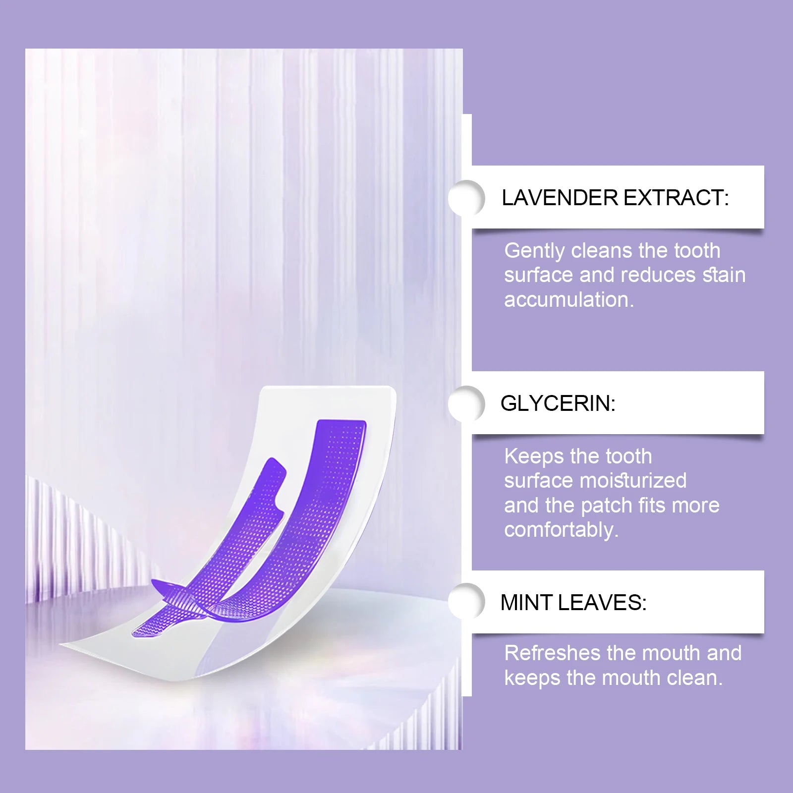 Purple Teeth Whitening Strips Bleaching Stains Remove Oral Whitening Supplies Tooth Stickers Remove Stains Care Stripes Oasis Select