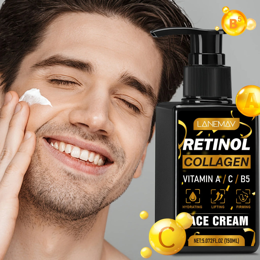 Men's Retinol Face Cream – Vitamin A & C, Hydrating & Firming Men's Face Moisturizer Oasis Select 150ml