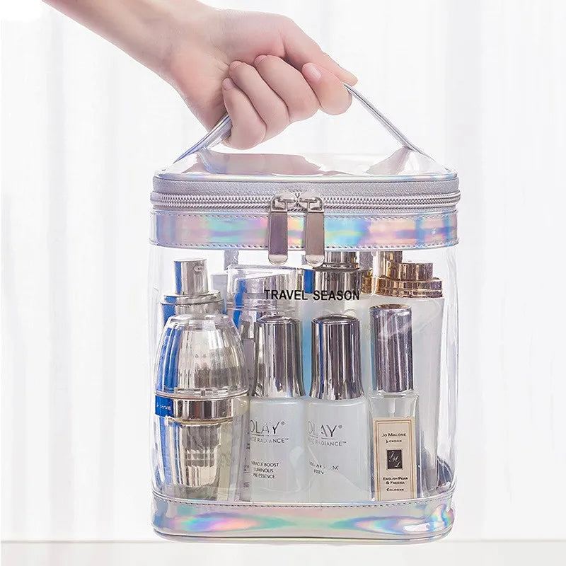 Clear PVC Makeup Bag – Large Travel Toiletry Organizer