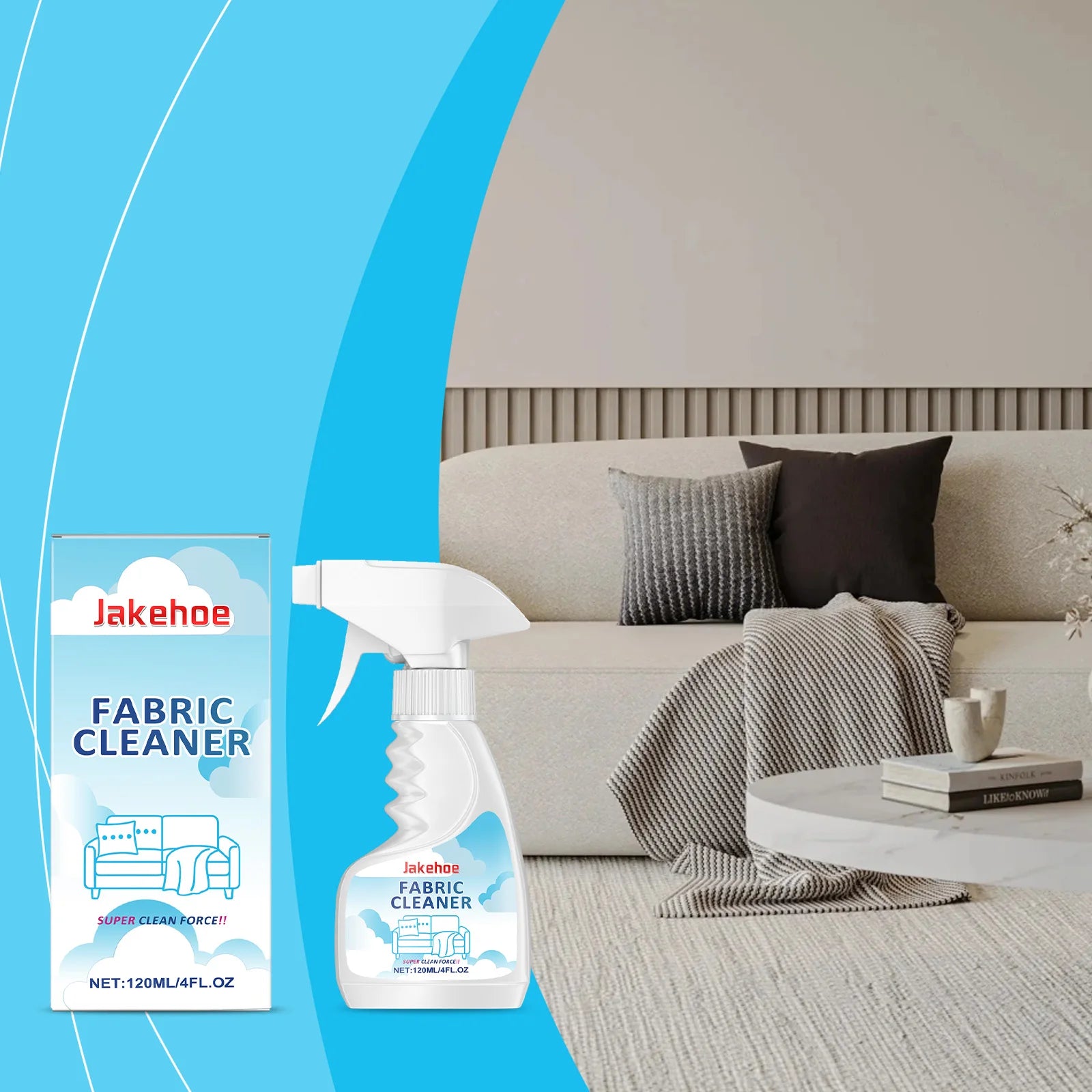 Jakehoe Fabric Foam Cleaner – Sofa, Carpet & Curtain Stains Fabric Foam Cleaner Oasis Select