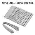 50pcs Aluminum Plant Labels Double Sided Metal Labels Tree ID Tag Waterproof Iron Wire Nursery Garden Labels Bonsai Sign Tag Oasis Select Default Title