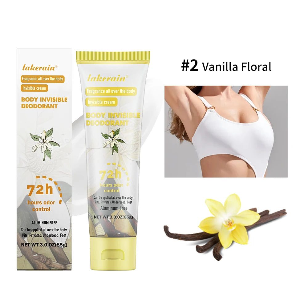 Mint Fragrance Deodorant Cream Long Lasting Oder Control Deodorant Cream Armpit Refreshing Antiperspirant Full Body Deodorizatio Oasis Select 2Vanilla Floral