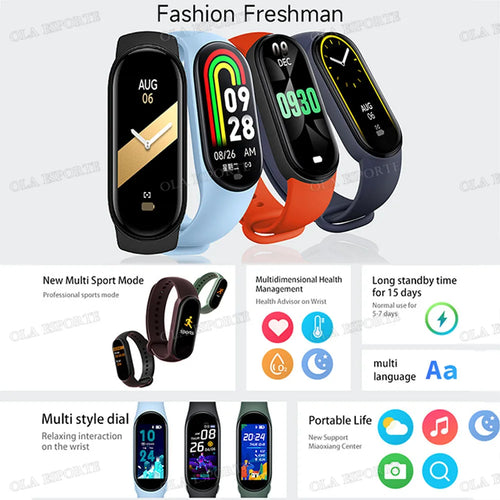 10-Pack Smart Fitness Band | Heart Rate, Sleep & GPS Tracker Smart Fitness Band Oasis Select
