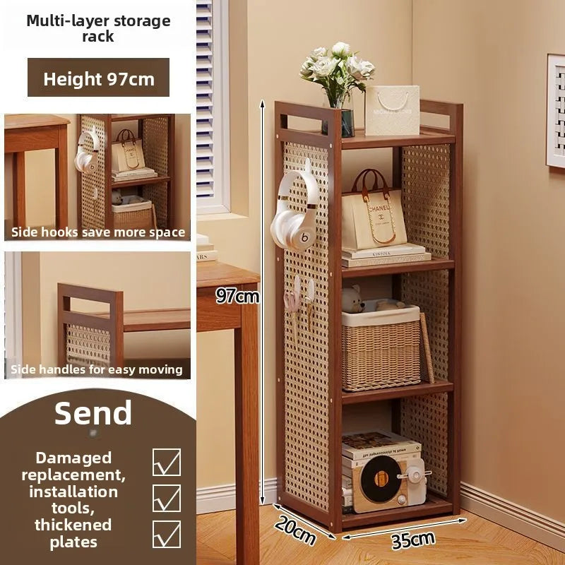 Shelf Floor-to-ceiling simple multi-layer bookshelf Multifunctional living room storage rack Storage rack Sundry rack Oasis Select