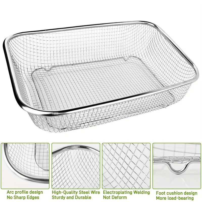 Stainless Steel Soil Sifter - Mesh Garden Sieve for Rock Sifting, Compost & Sand, Heavy-Duty Rust-Resistant Manual Hand Tool Oasis Select 1pc