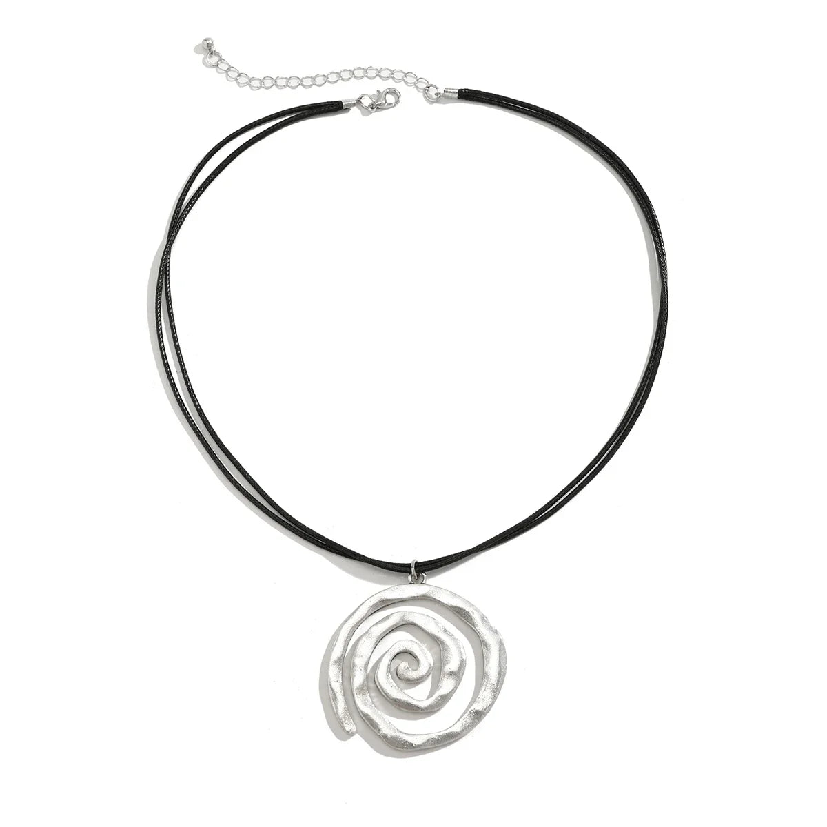 Ethnic Creative Big Spiral Conch Pendant Necklace Women Goth Adjustable Leather Wax Thread Chain Holiday Y2K Jewelry Accessories Oasis Select