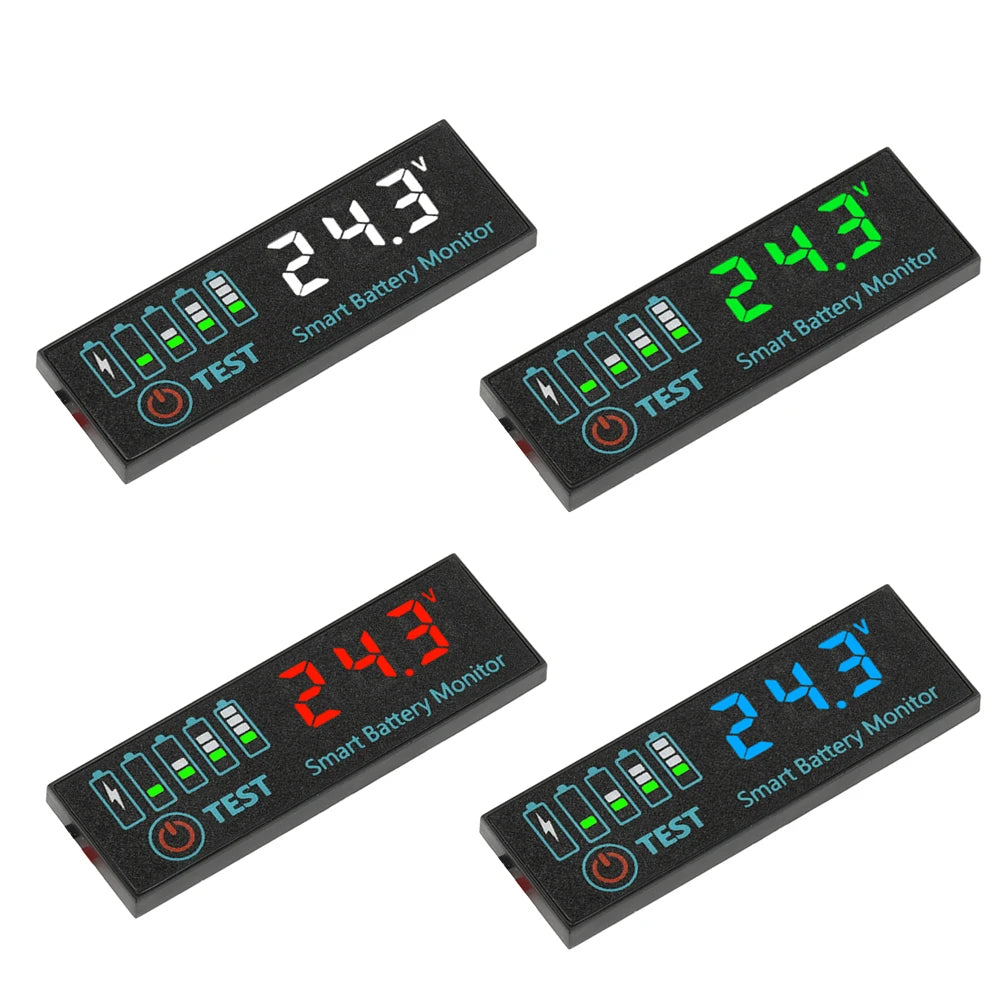 DC 7-55V Battery Charge Indicator Digital Voltmeter Voltage Tester Electric Vehicles Lithium Battery Capacity Power Indicators Oasis Select