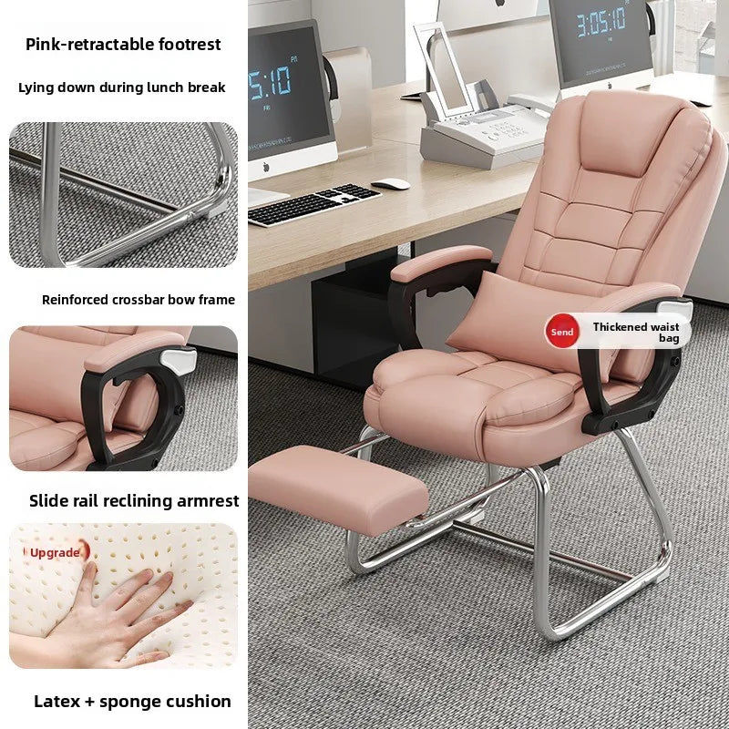 Computer chair, home office chair, comfortable for human body, reclining boss chair, chess and card room mahjong chair Oasis Select Lavender