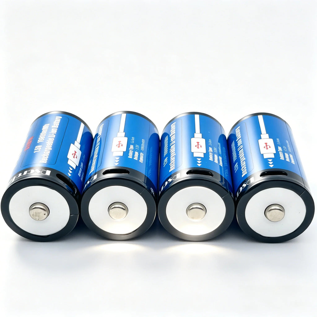 USB-C Rechargeable C Size Li-ion Battery 1.5V LR14 High Capacity with over 19000mWh Long Lasting for Flashlight Toys Lanterns Oasis Select