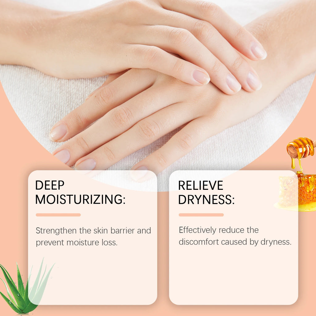 Honey Foot Cream Moisturizer Hand Anti Cracking Repairing Dry Exfoliating Nourishing Cracked Hand Heel Foot Moisturizing Balm Oasis Select