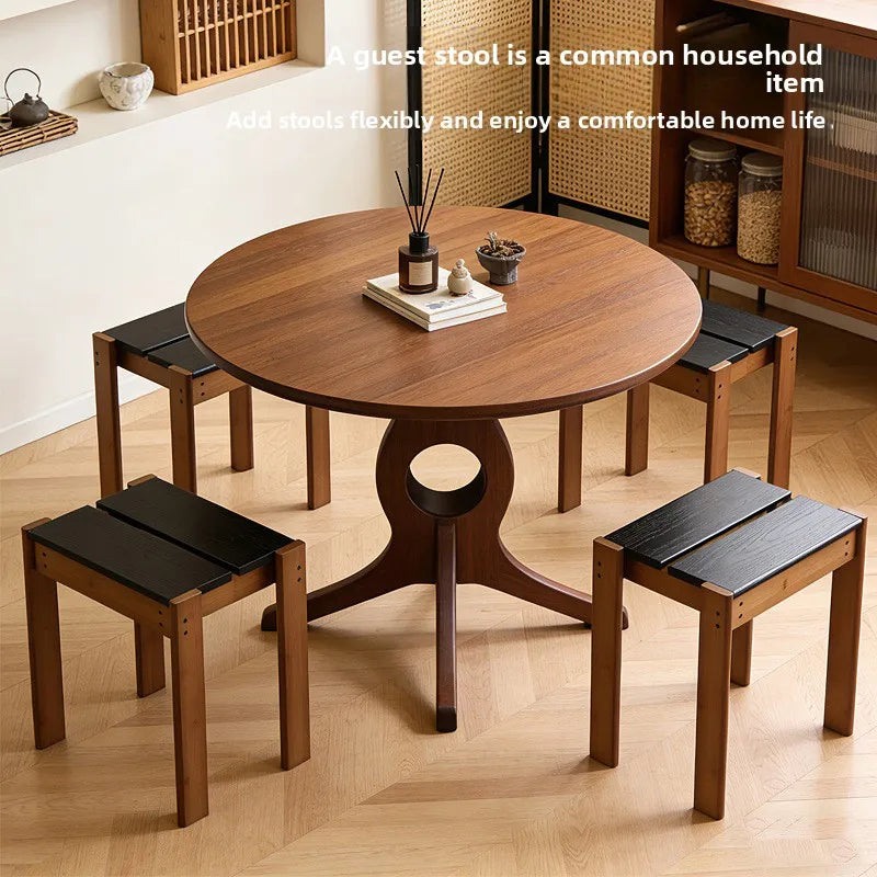 Household small stool Living room dining table stool can be stored Stacked round stool Simple thickened spare board stool Oasis Select