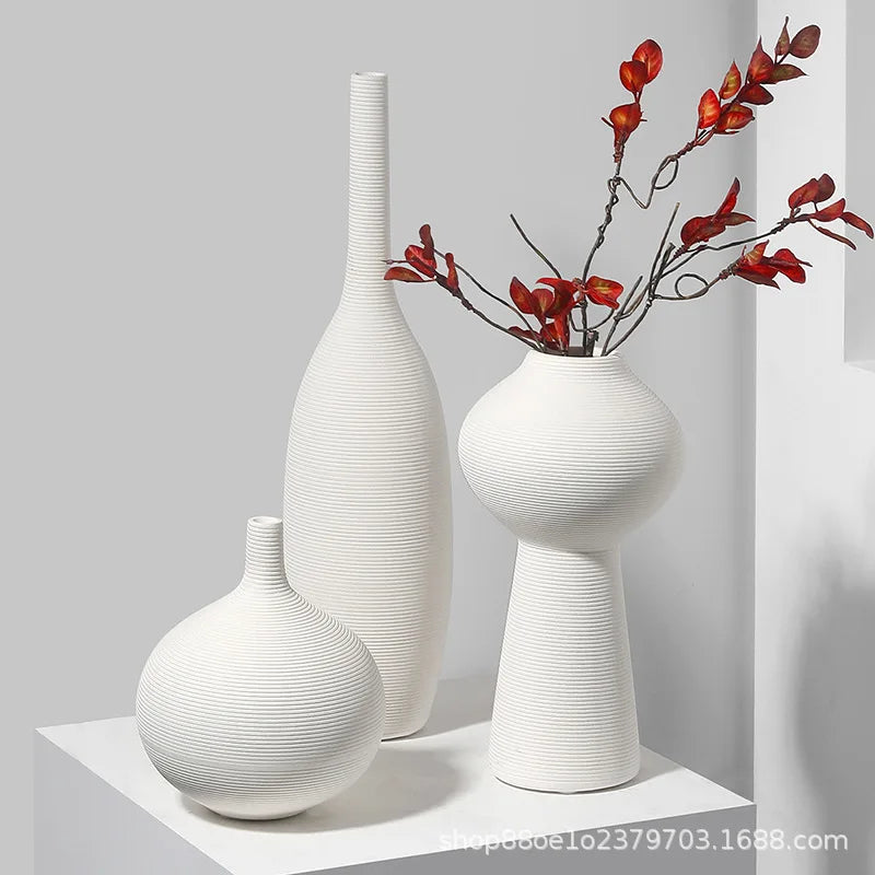 Ceramic Vase Decoration Advanced Sense Flower Arrangement Ins Wind Wine Cabinet Home Decoration Oasis Select