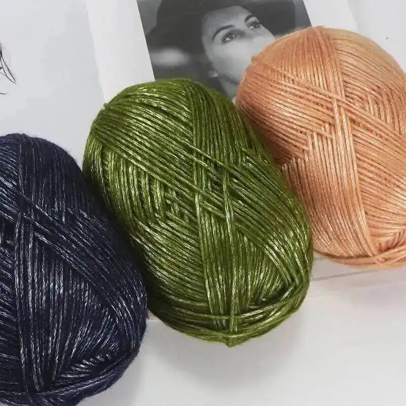100g Metallic Hand knitting Yarn Crocheting silk acrylic Yarn to knit sweater blanket hat line Crocheting bag slipper Thread Oasis Select