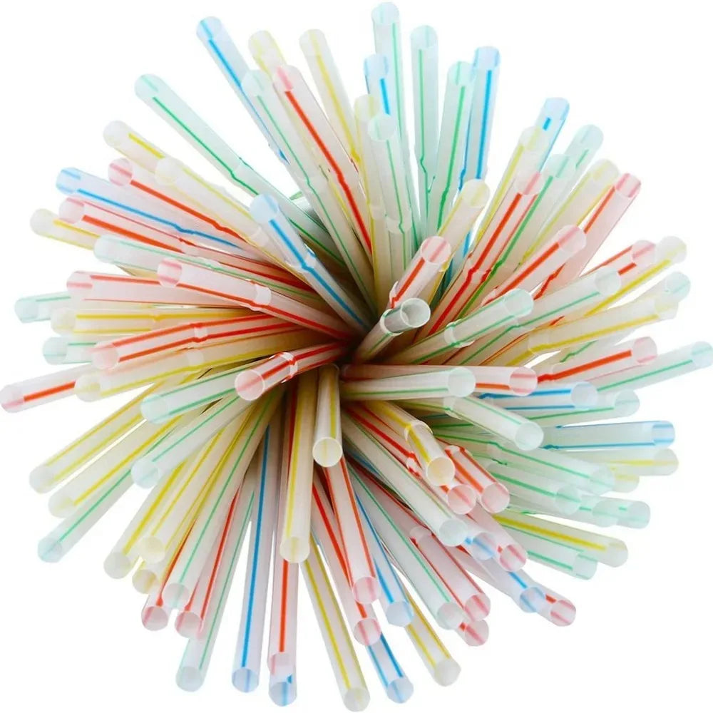 Colorful Disposable Plastic Curved Drinking Straws Reusable Straw 21cm Wedding Party Bar Drink Accessories Birthday 1000/1500PCS Oasis Select
