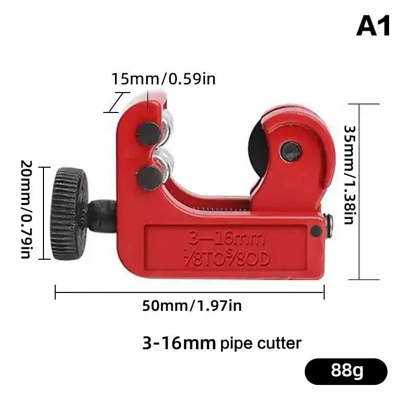 Mini Tube Cutter 3-16/22/28mm Manual Pipe Cutting Tool for Copper Stainless Steel Pipe Plumbing HVAC with Sharp Blade Oasis Select A1