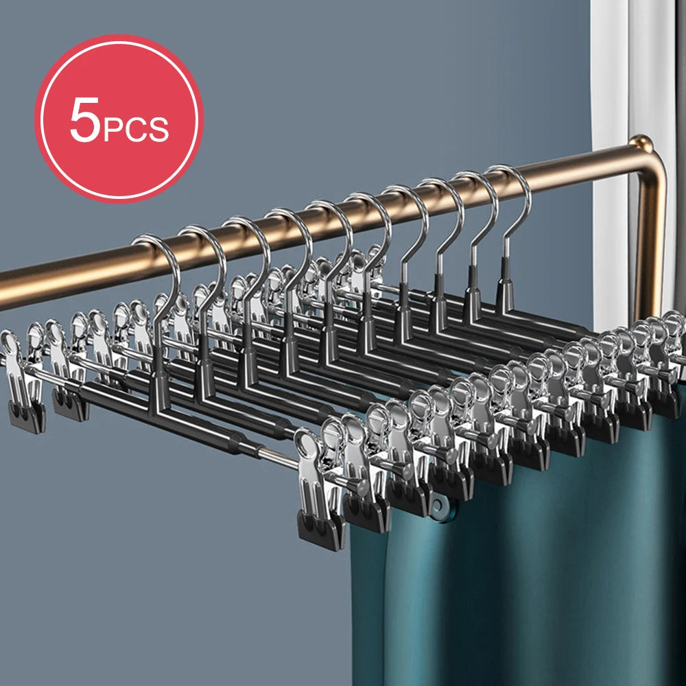 Stainless Steel Pants & Skirt Hangers with Adjustable Clips