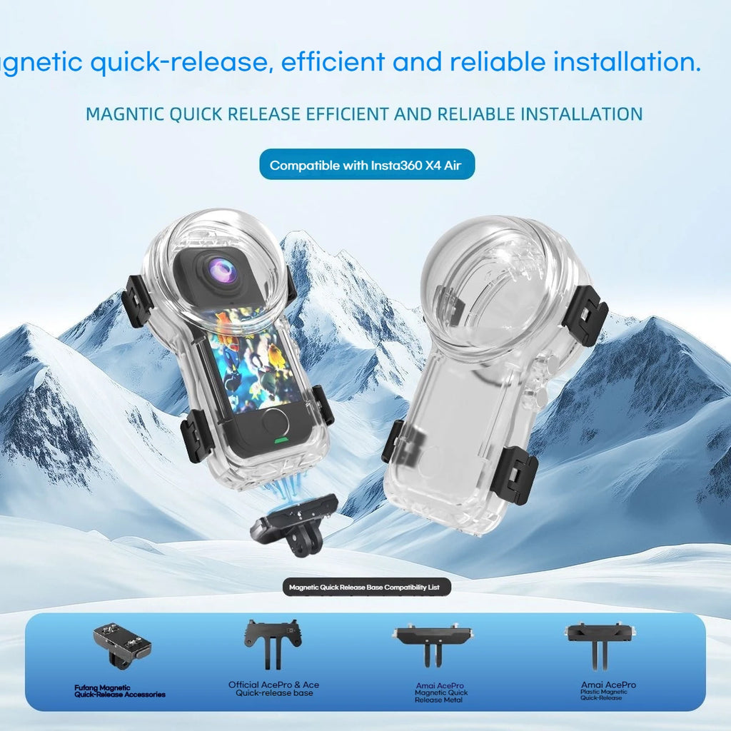 60m Waterproof Dive Housing for Insta360 X4 Air | Underwater Case