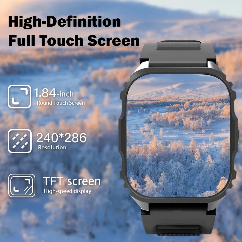 ERUN Smart Watch 1.84" Screen – Sports, Calls, Music & Alexa