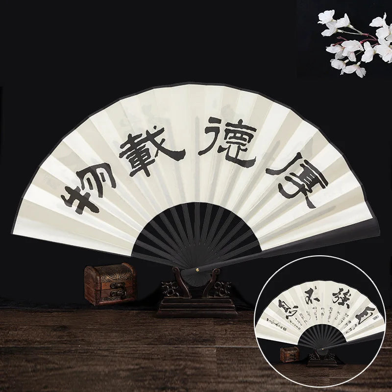 Ancient Folding Fan Chinese Scenic Spots Retro Classic Blank Fan Craft Silk Cloth Fan For Decoration Performance Gift Idea Oasis Select A3