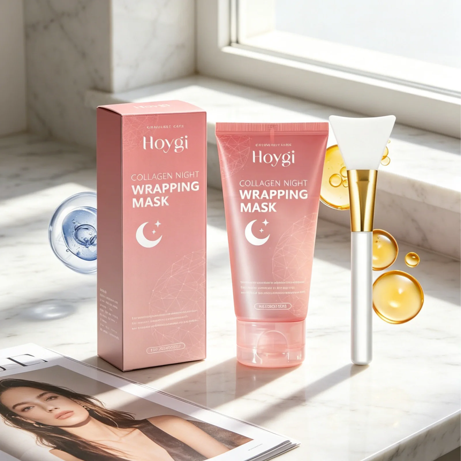 Hoygi Collagen Night Peel Mask – Firm, Brighten & Shrink Pores Collagen Sleep Mask Oasis Select