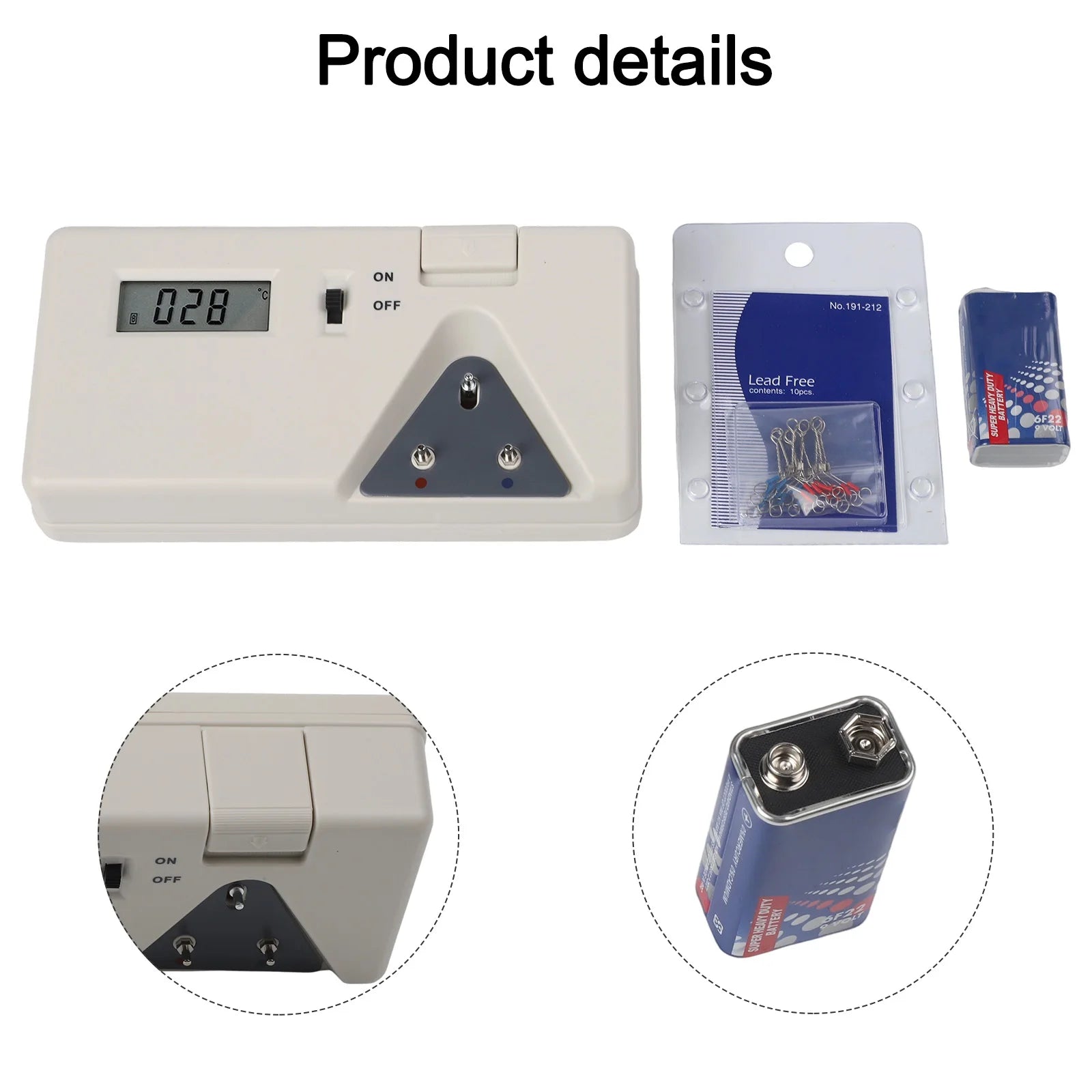 191 Soldering Iron Tip Tester Iron Tip Temperature Meter Display 0℃~600℃ Electric Soldering Iron Tip Oasis Select