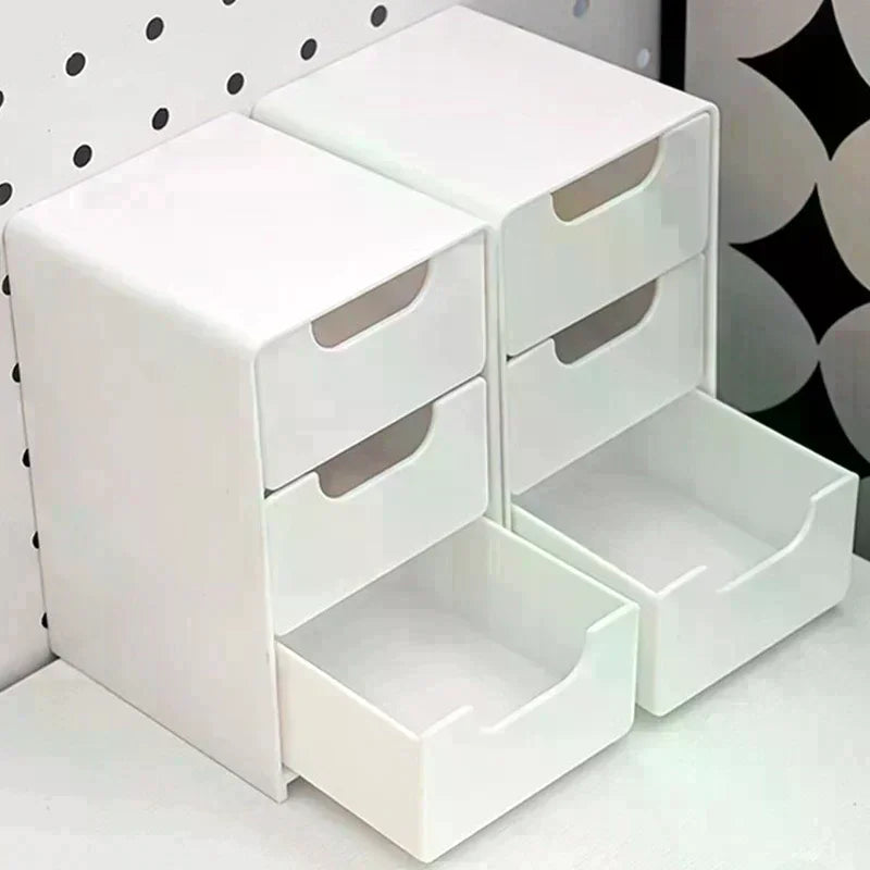 3-Tier Cosmetic Organizer Box with Drawers | Jewelry & Desk