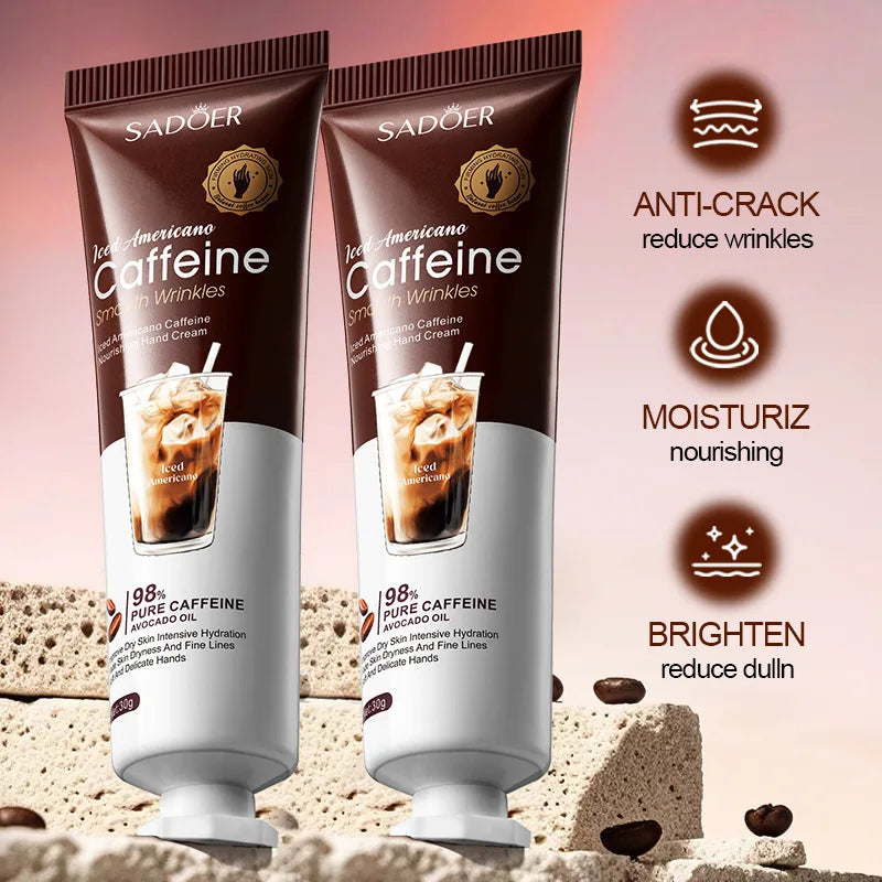 Caffeine Hand Cream Set – Moisturizing, Brightening, Travel Size