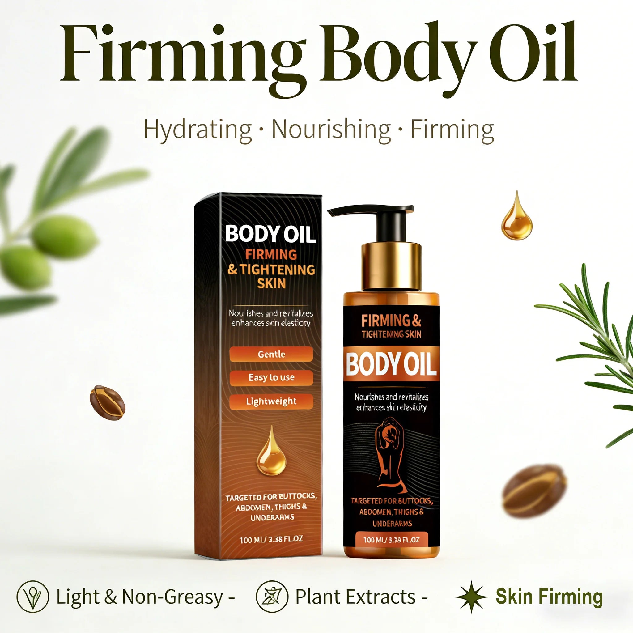 OceAura Firming Body Oil – Tighten, Lift & Nourish Skin 100ml Firming Body Oil Oasis Select