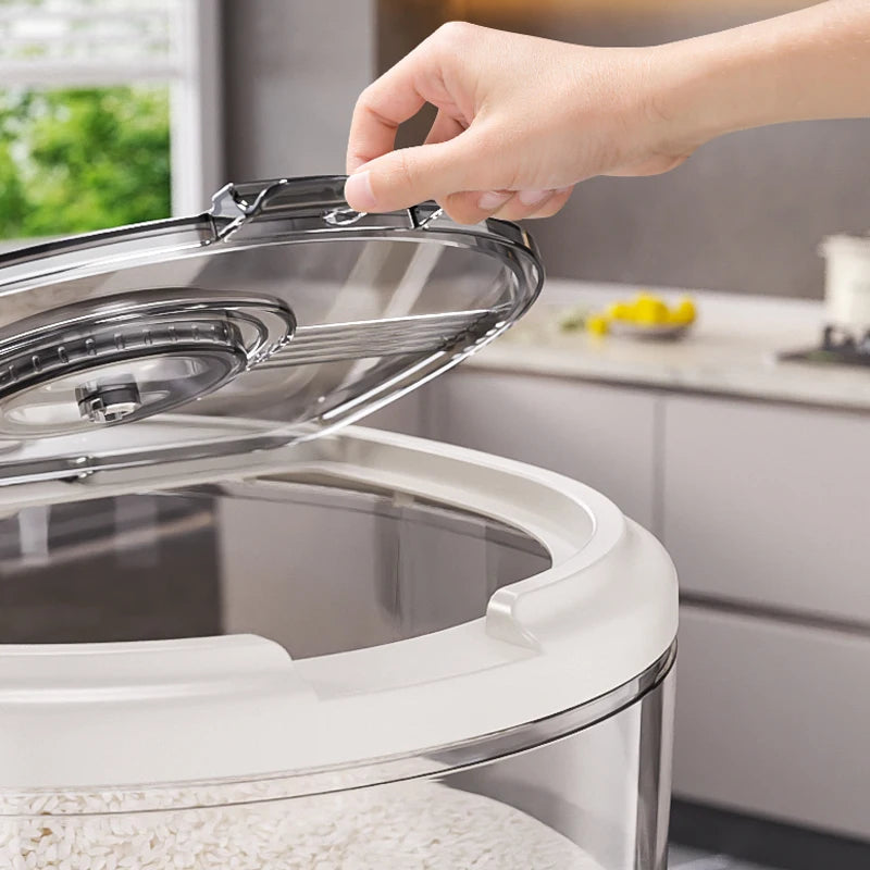 1 Pcs Rice bucket household insect-proof moisture-proof seal food grade flour rice cat food large capacity rice box storage box Oasis Select