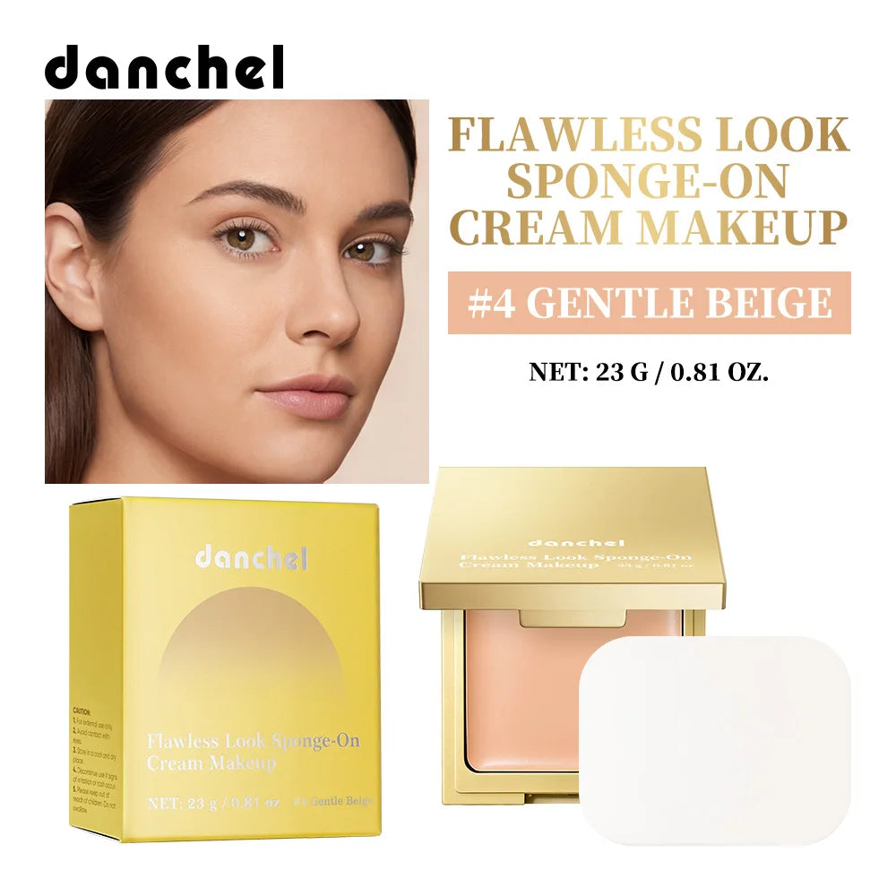 Flawless Cream Makeup Long Lasting Lightweight Texture Natural Coverage Foundation Cream Oil Control Moisturizing Base Makeup Oasis Select Color 4