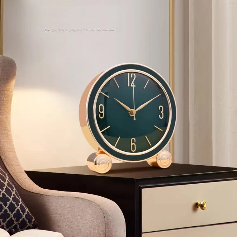 Clock Desktop Light Luxury New European Living Room Home Clock High-end Quartz Desktop Decoration Home Furnishings Oasis Select