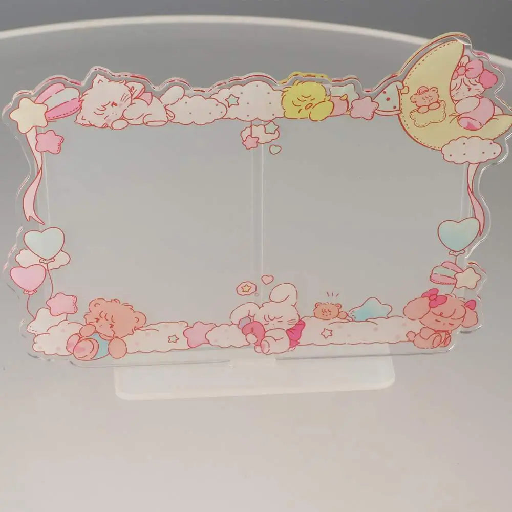Creative Transparent Idol Card Display Stand Dustproof Waterproof Photo Card Holder INS Korean Card Protective Case Gifts Oasis Select