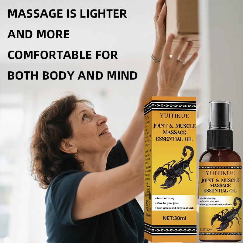 YUITIKUE Joint Muscle Massage Oil 30ml - Sport & Daily Care, Non-Sticky Fast Absorption, for Active & Elderly Users Oasis Select