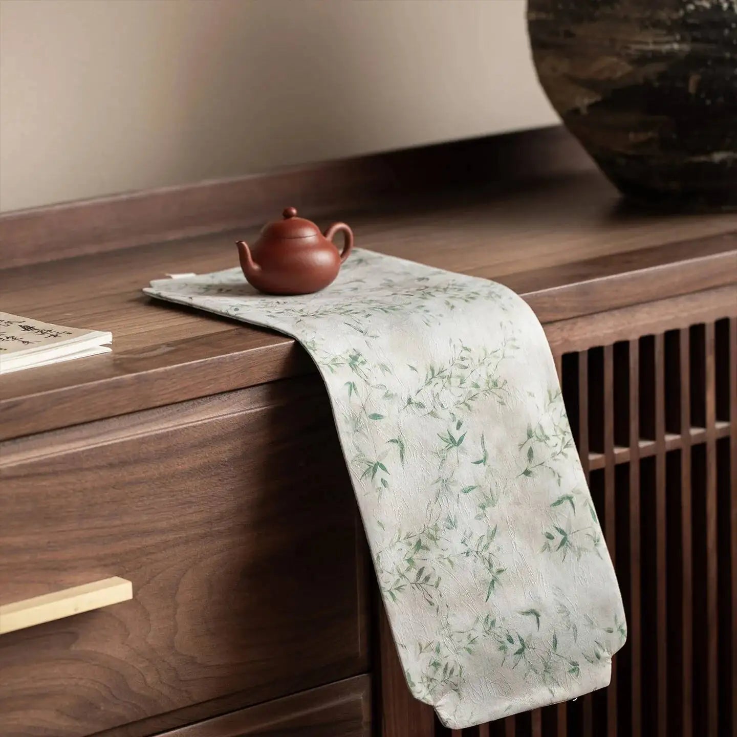 Embroidered Tea Mat Thickened Dry Bubble Table Runner Tea Ceremony Tea Table Draining Mat Heat Insulation Oasis Select