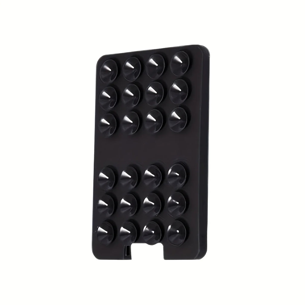 1pc Silicone Suction Cup Phone Holder with Card Wallet for Convenient Selfies, Compatible with Android and Iphone Oasis Select black