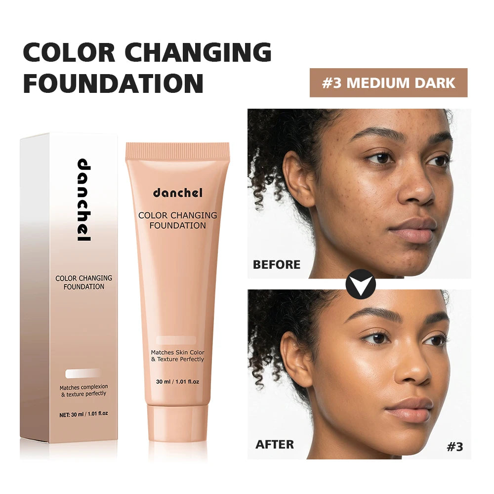 Color Changing Liquid Foundation Adaptive Skin Tone Buildable Coverage 12 Hours Wear Moisturizing Dewy Finish Cosmetics Oasis Select