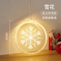 Christmas Transparent Luminous Night Lights, Festive Scene Atmosphere Decoration and Hanging Ornament Store Oasis Select Christmas Snowflake
