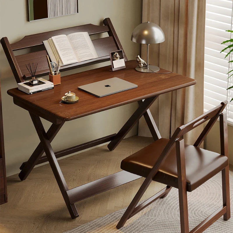 Foldable desk Small apartment Multifunctional household children's table Living room dining table solid wood study table Oasis Select