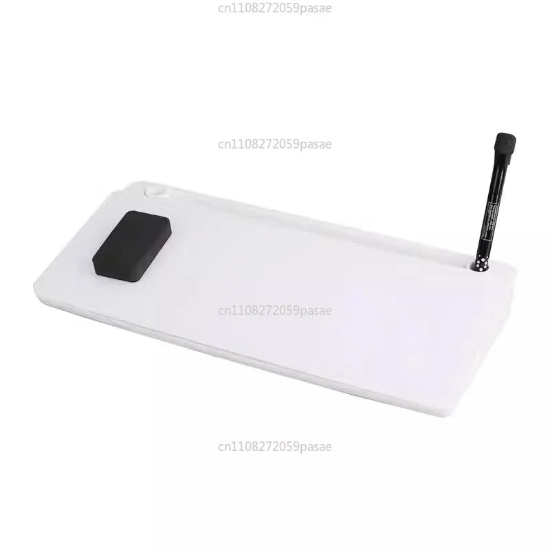 Glass Desktop Whiteboard – Light Gray Writing & Message Board