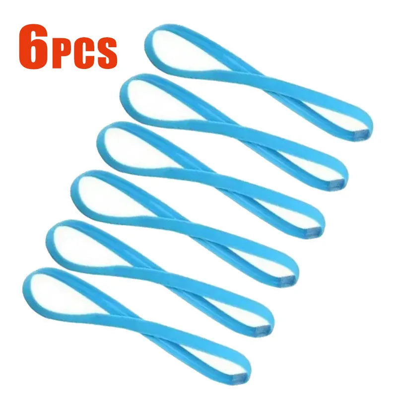 6/3Pieces Solid Thick Non-Slip Elastic Sports Outdoor Headbands Hair Headbands Exercise Hair Bands Sweatbands for Women for Men Oasis Select 6pcs blue