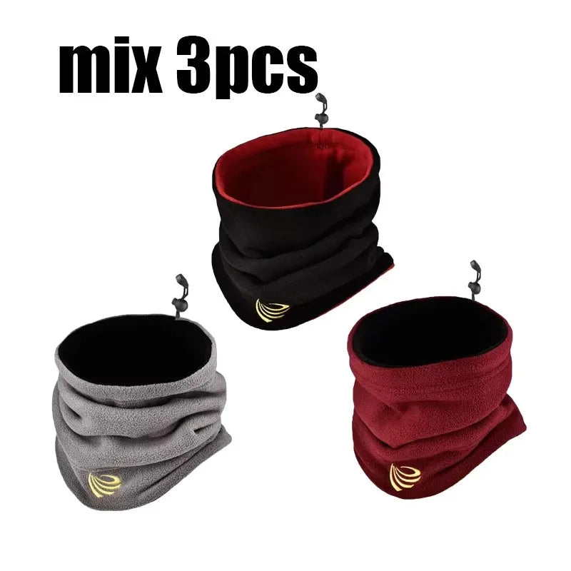 2/3pcs Winter Camping Fleece Neck Gaiter Ski Tube Scarf Snowboard Half Face Mask Face Cover For Men & Women Outdoor Cold Oasis Select 3pcs-mix 2