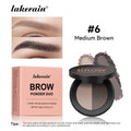 Brow Powder Duo Two-color Eyebrow Powder Design Long-Lasting Natural 3-Dimensional Eyebrow Shape Makeup Fine Powder Cosmetic Oasis Select Medium brown