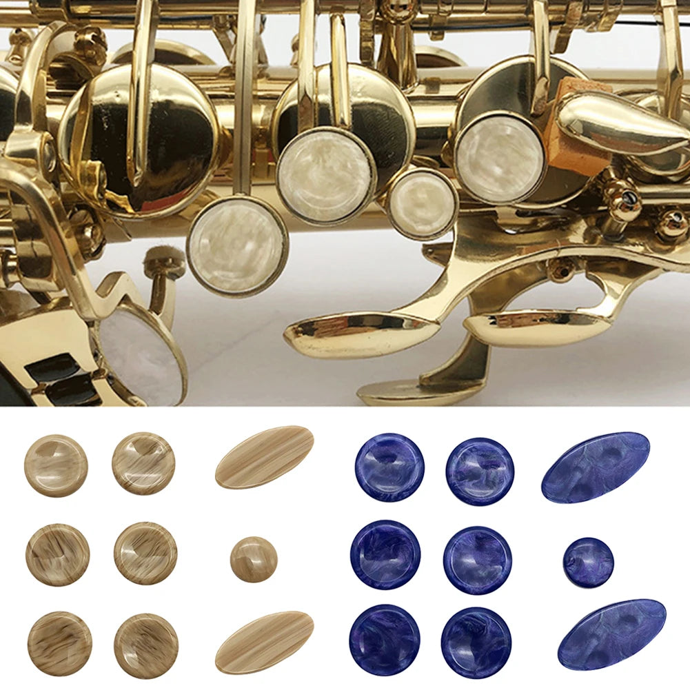 9 Pcs Saxophone Key Buttons Inlays For Alto Tenor Soprano Sax Repair Replacement Parts Sax Pearls Key Buttons Inlays Tools Oasis Select