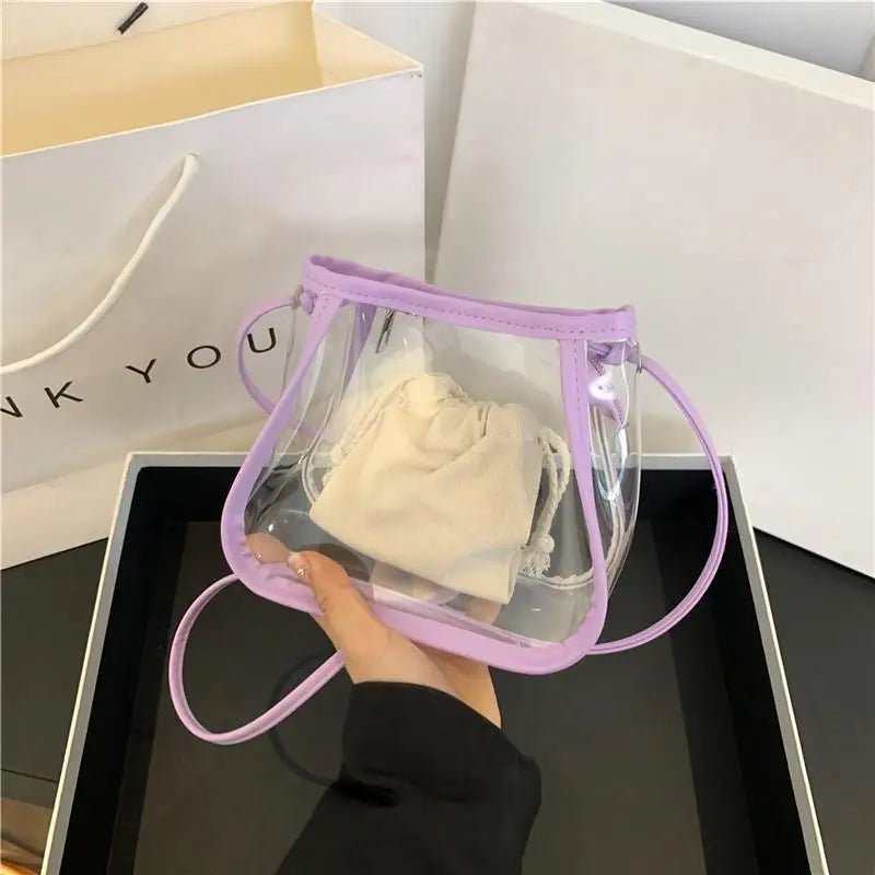 Clear PVC Crossbody Bag – Waterproof 2-in-1 Shoulder Bag
