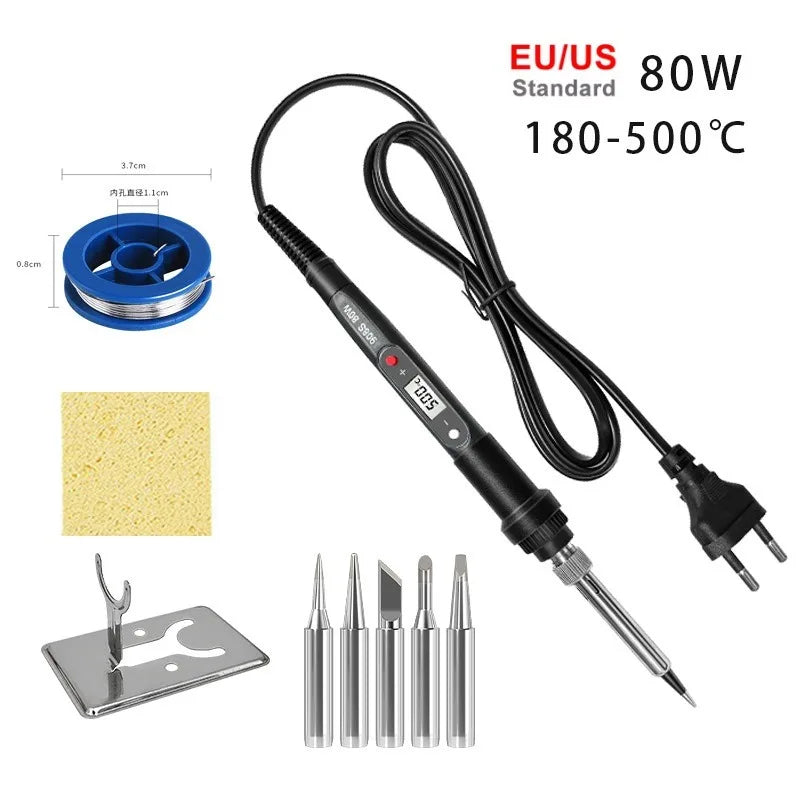 SLADE 908S 80W LCD Digital Soldering Iron – Adjustable Temp Electric Soldering Iron Oasis Select