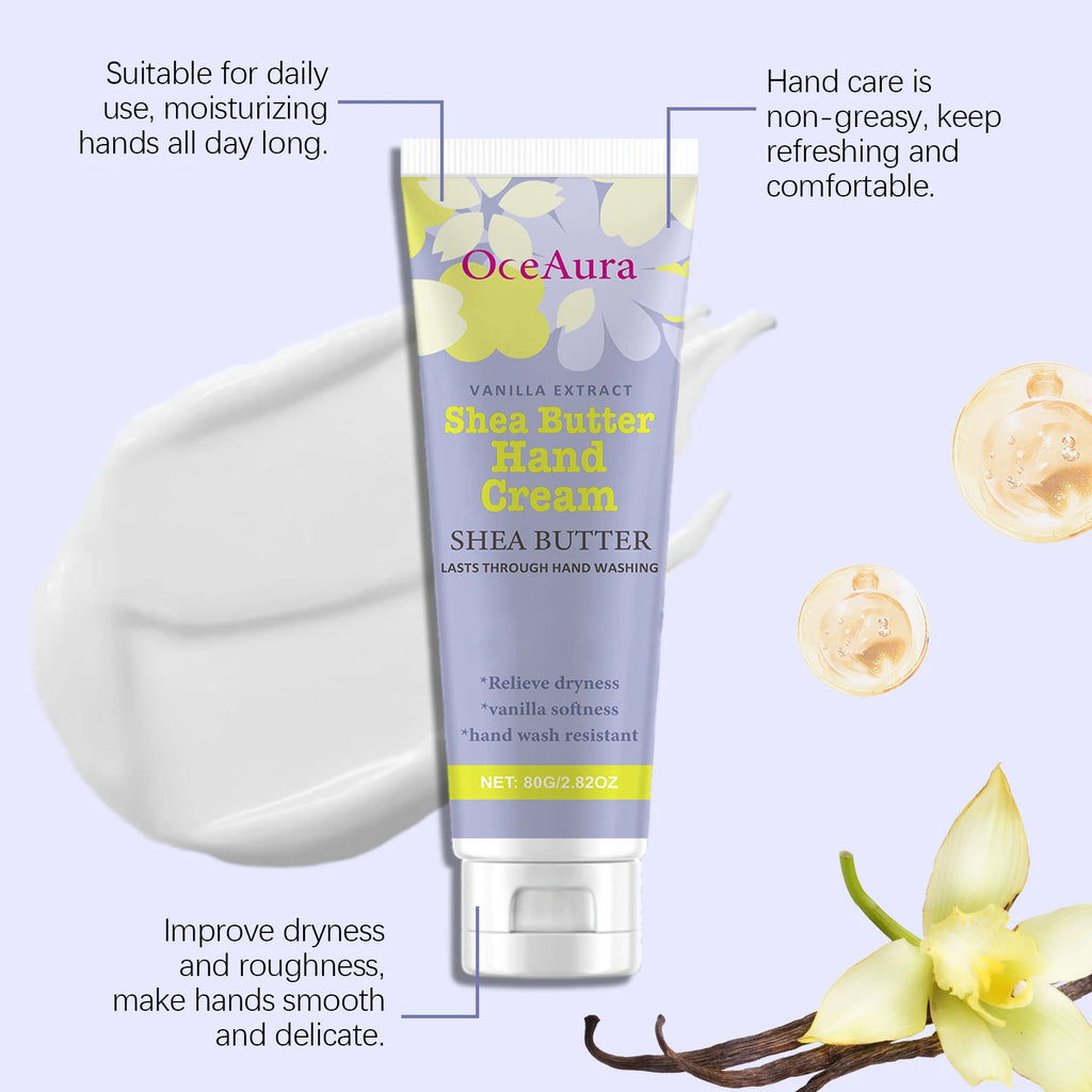Shea Butter Hand Cream Nourishing Care Deep Hydration Anti Cracking Fast Absorbing Non-Greasy Winter Moisturizing Hand Cream Oasis Select