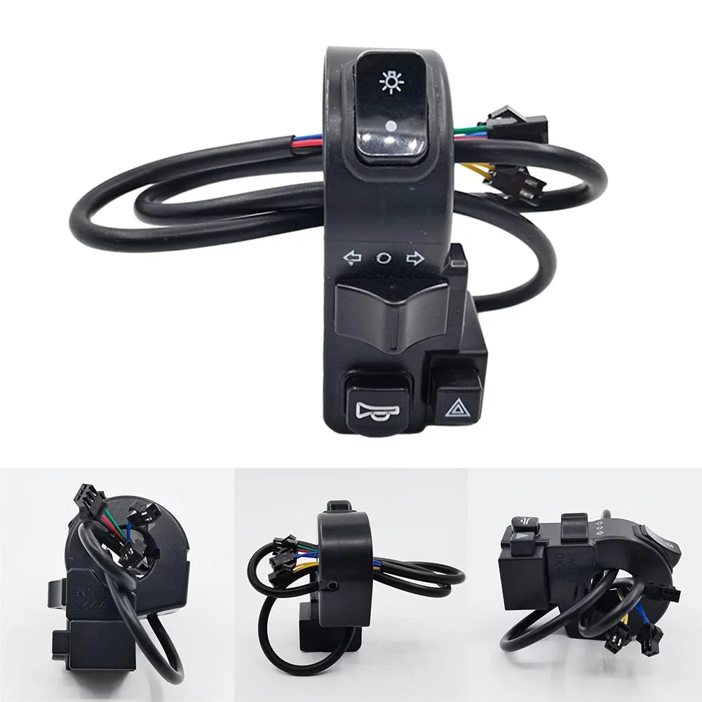 4-in-1 Road Conversion Switch Horn Headlight Steering Double Flash ABS Control Pin For Bike Bicyle Scooter Motorcycle Handlebar Oasis Select