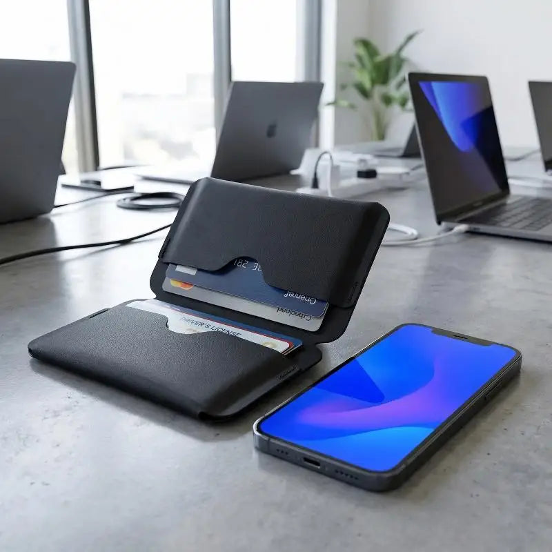 Mini Folding ID Card Case with Magnetic Coin Purse | Wallet